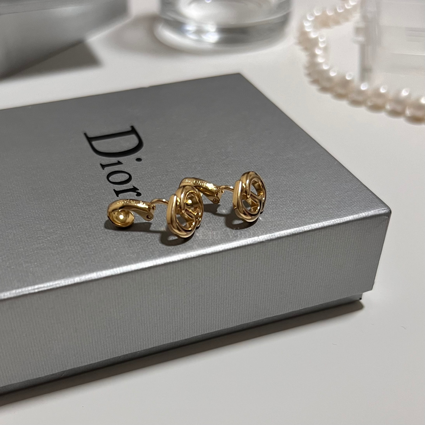 Vintage Dior CD clip on earrings