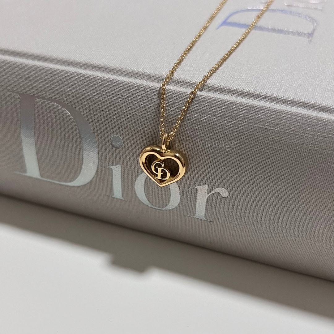 Vintage Dior Heart CD Necklace