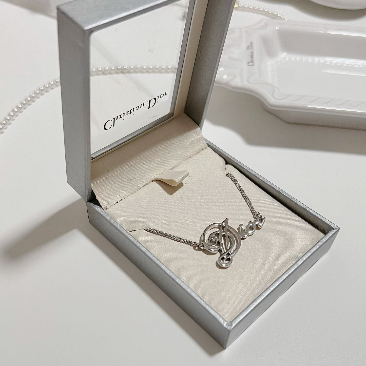 Vintage Dior Cursive Necklace