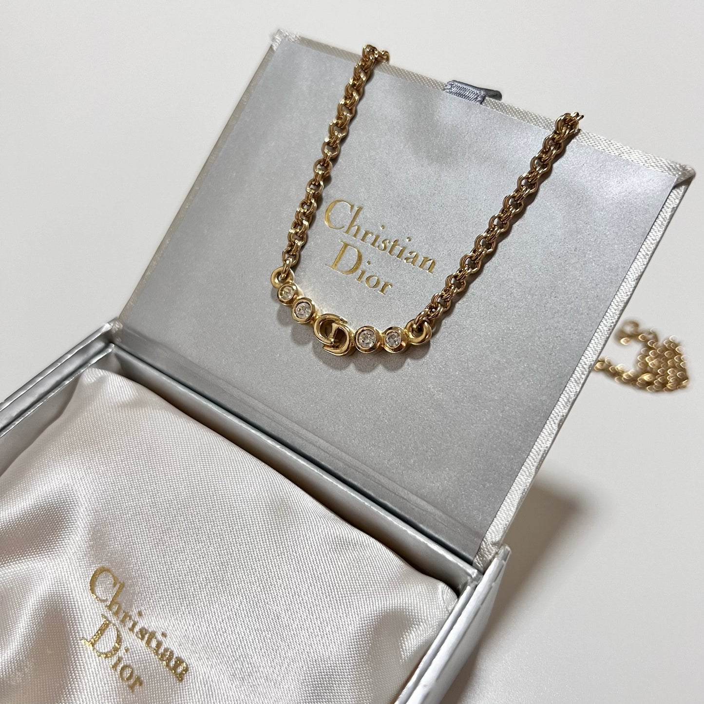 Vintage Dior CD Crystal Necklace