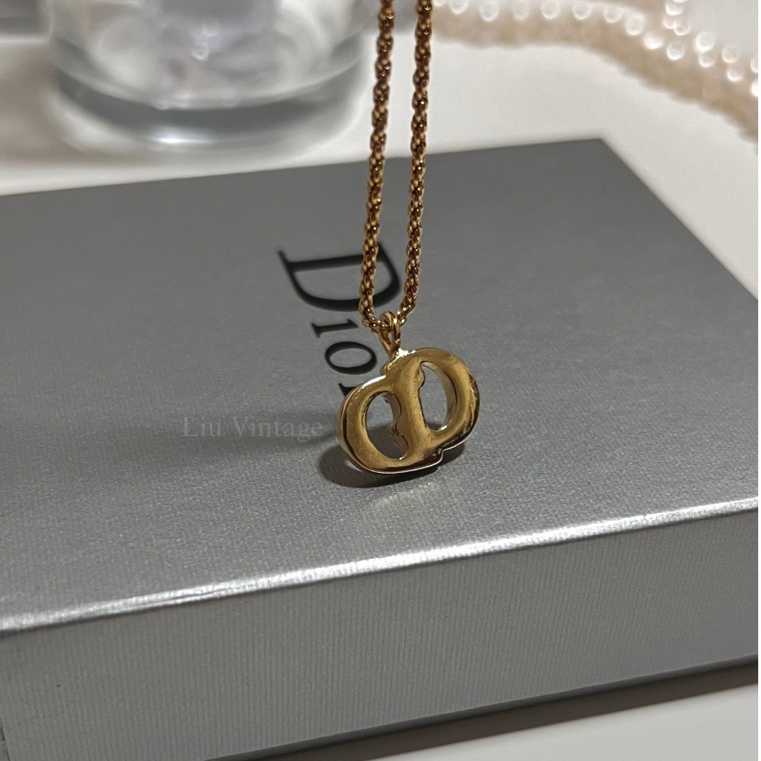 Vintage Dior 1.7cm CD Necklace