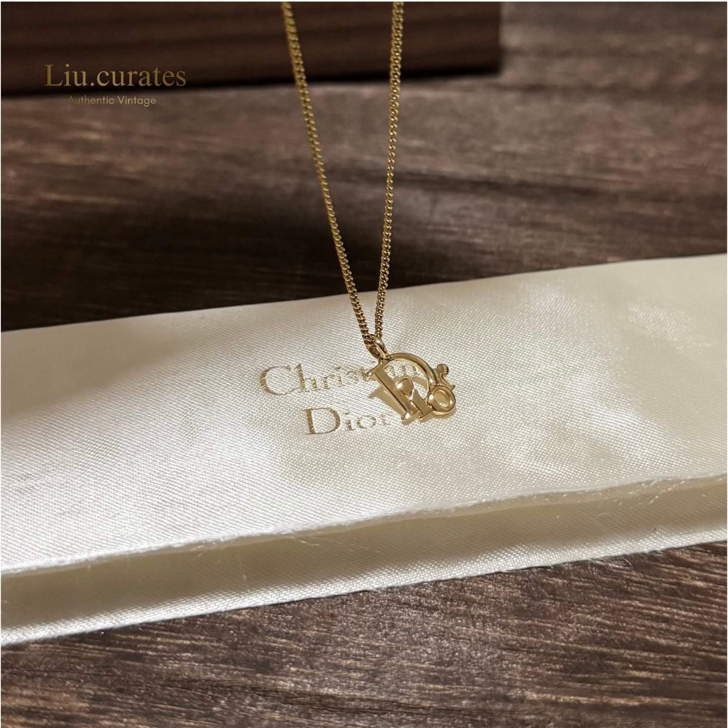 Vintage Dior Logo Necklace