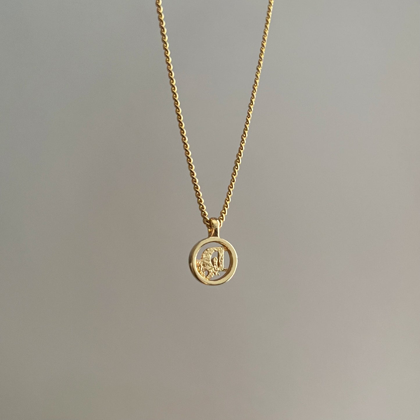 Vintage Dior Circle Cutout Necklace