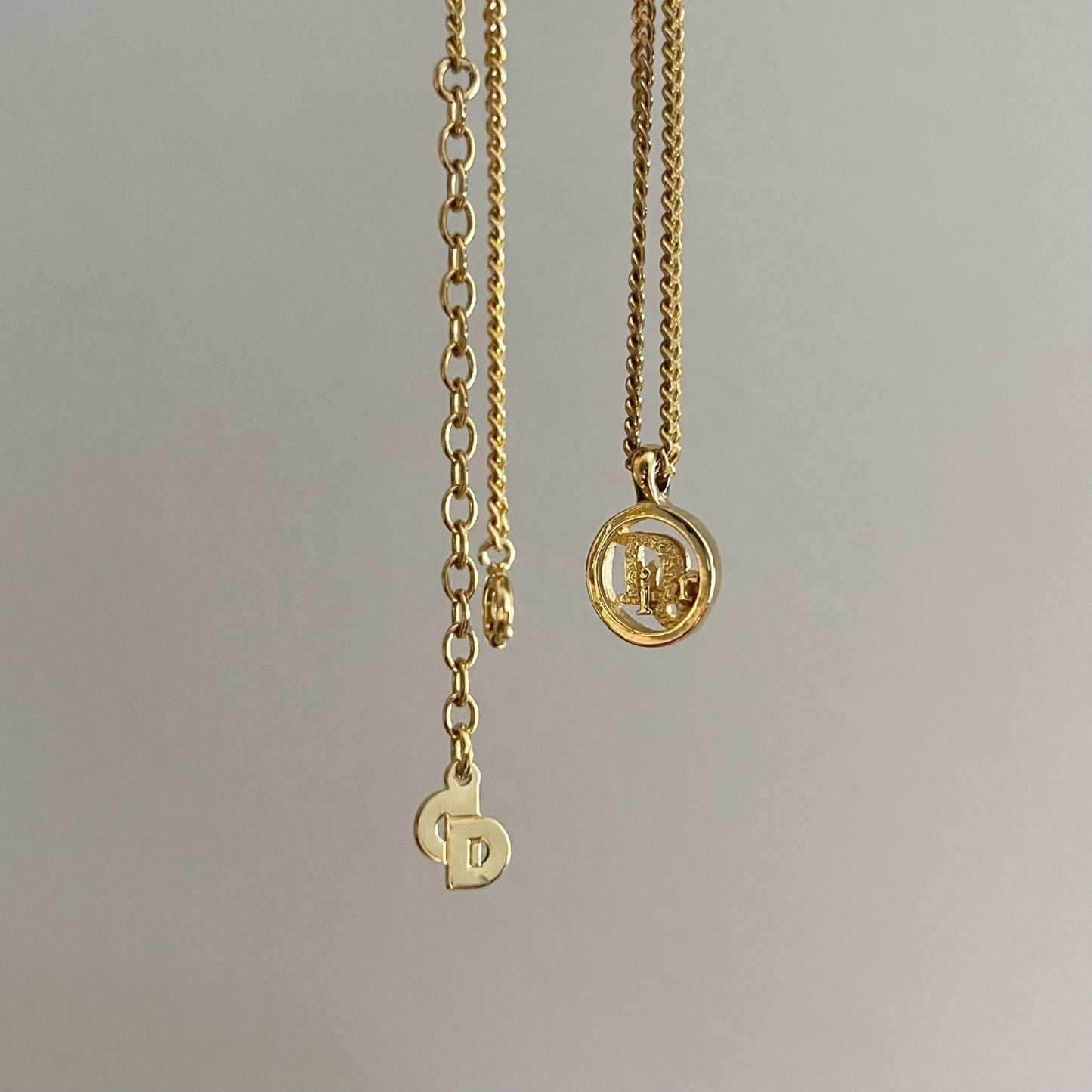 Vintage Dior Circle Cutout Necklace