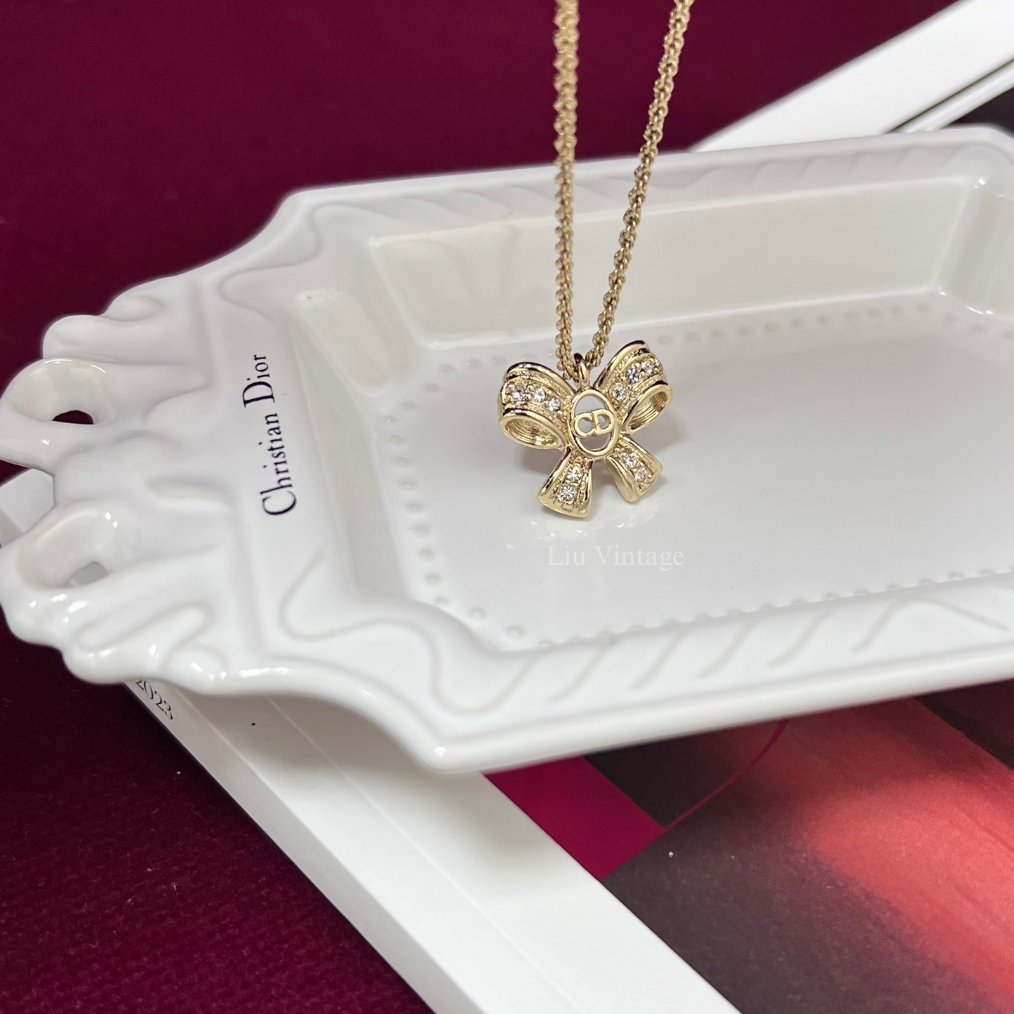Vintage Dior Ribbon Necklace