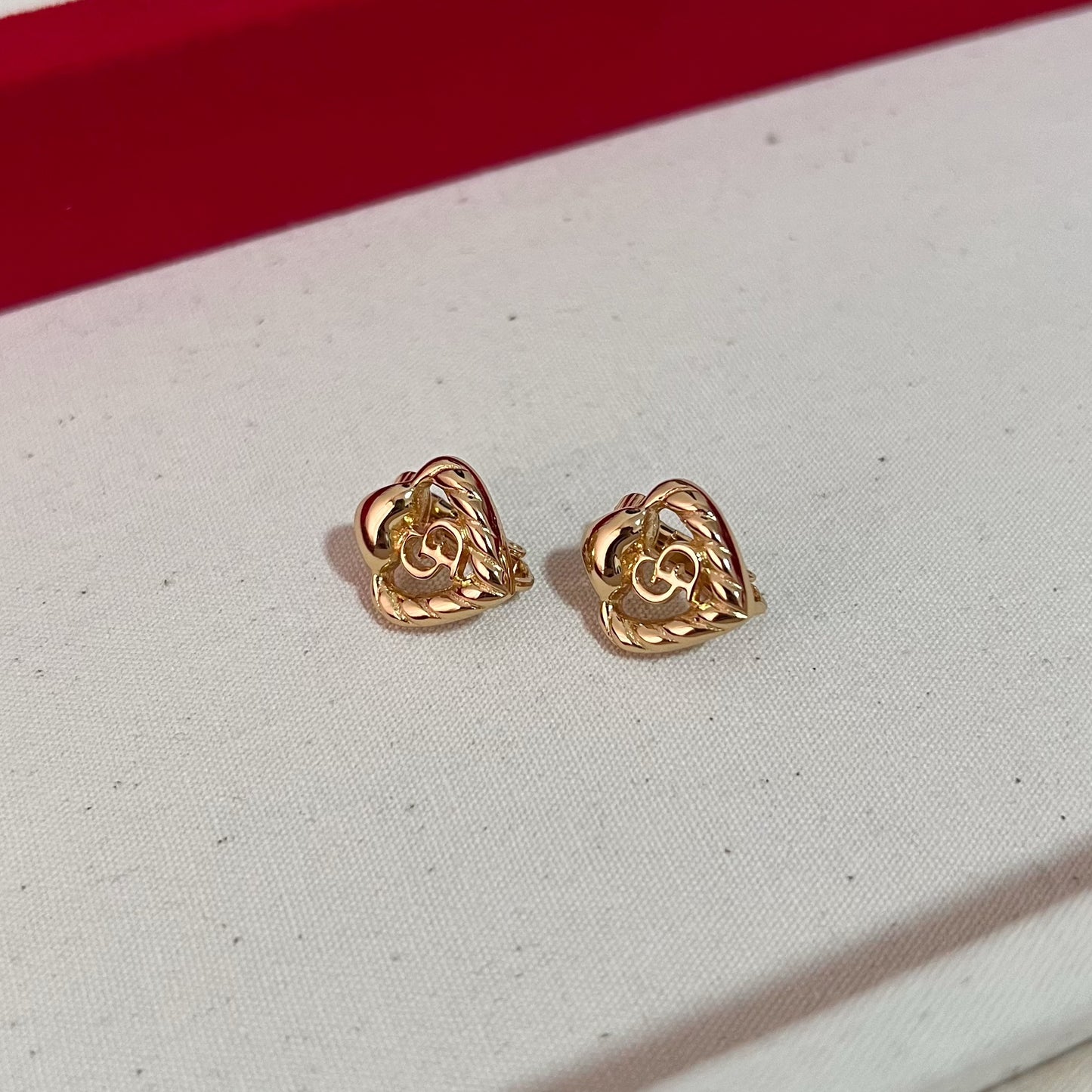 Vintage Dior Heart Clip On Earrings