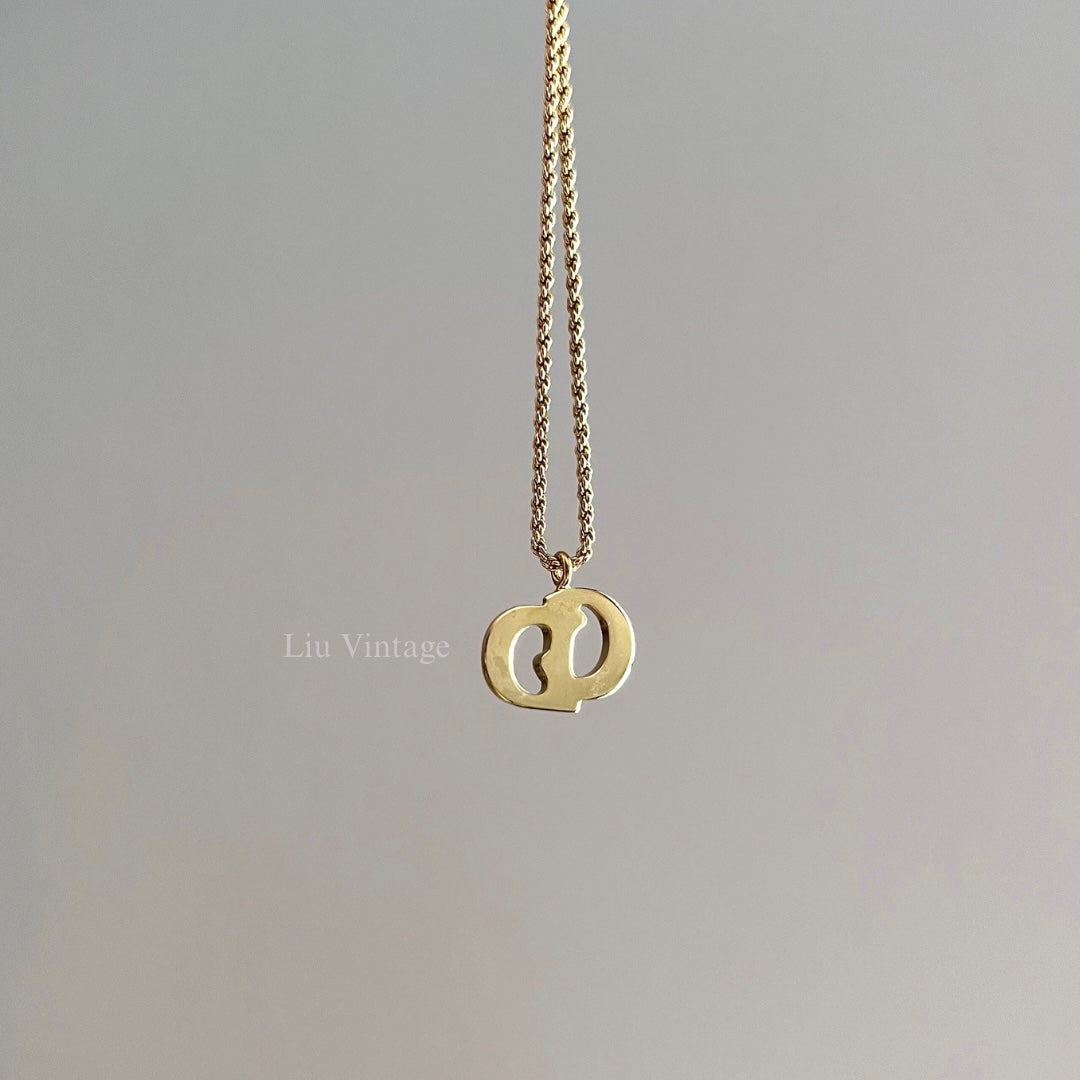 Vintage Dior 1.7cm CD Necklace
