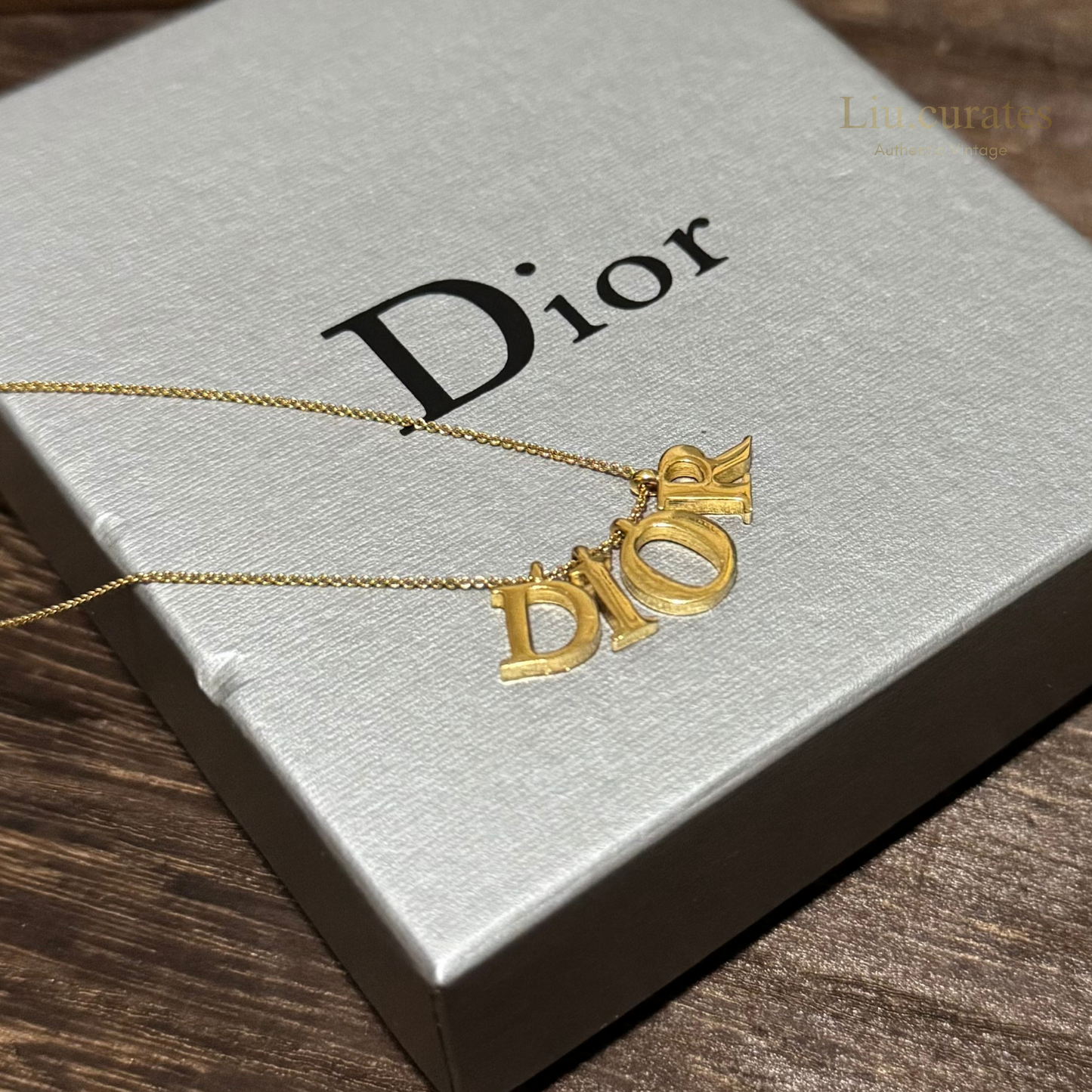Vintage Dior Letter Necklace