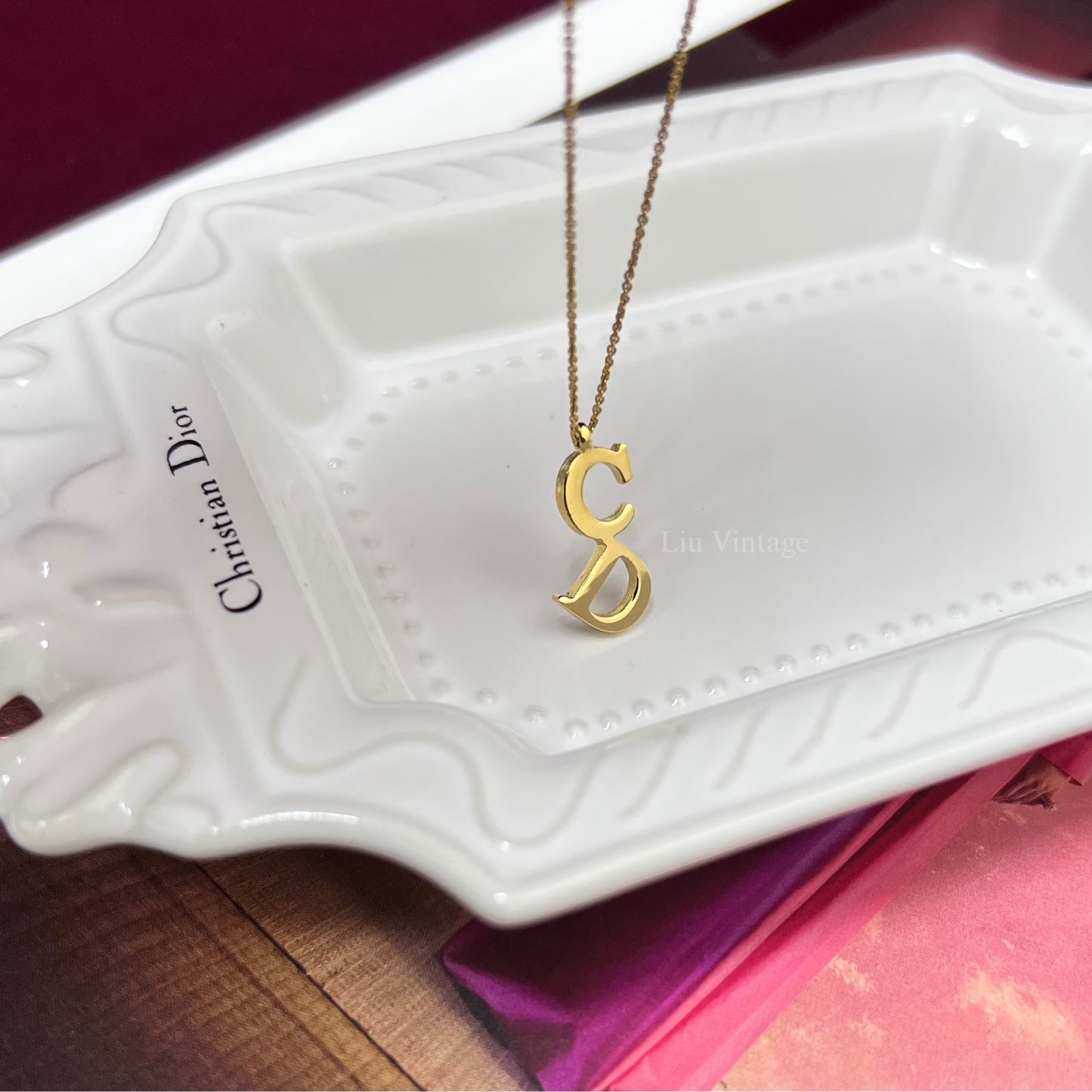 Vintage Dior CD Necklace