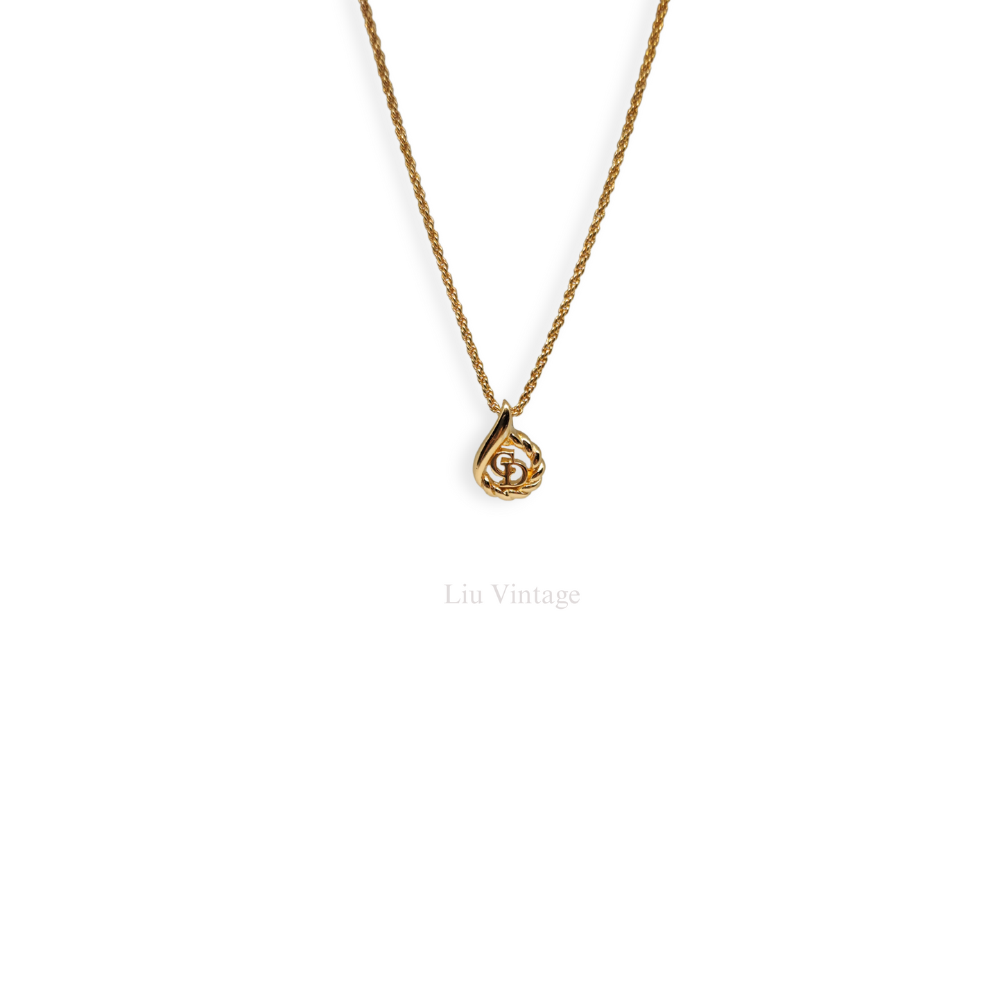 Vintage Dior Teardrop Necklace