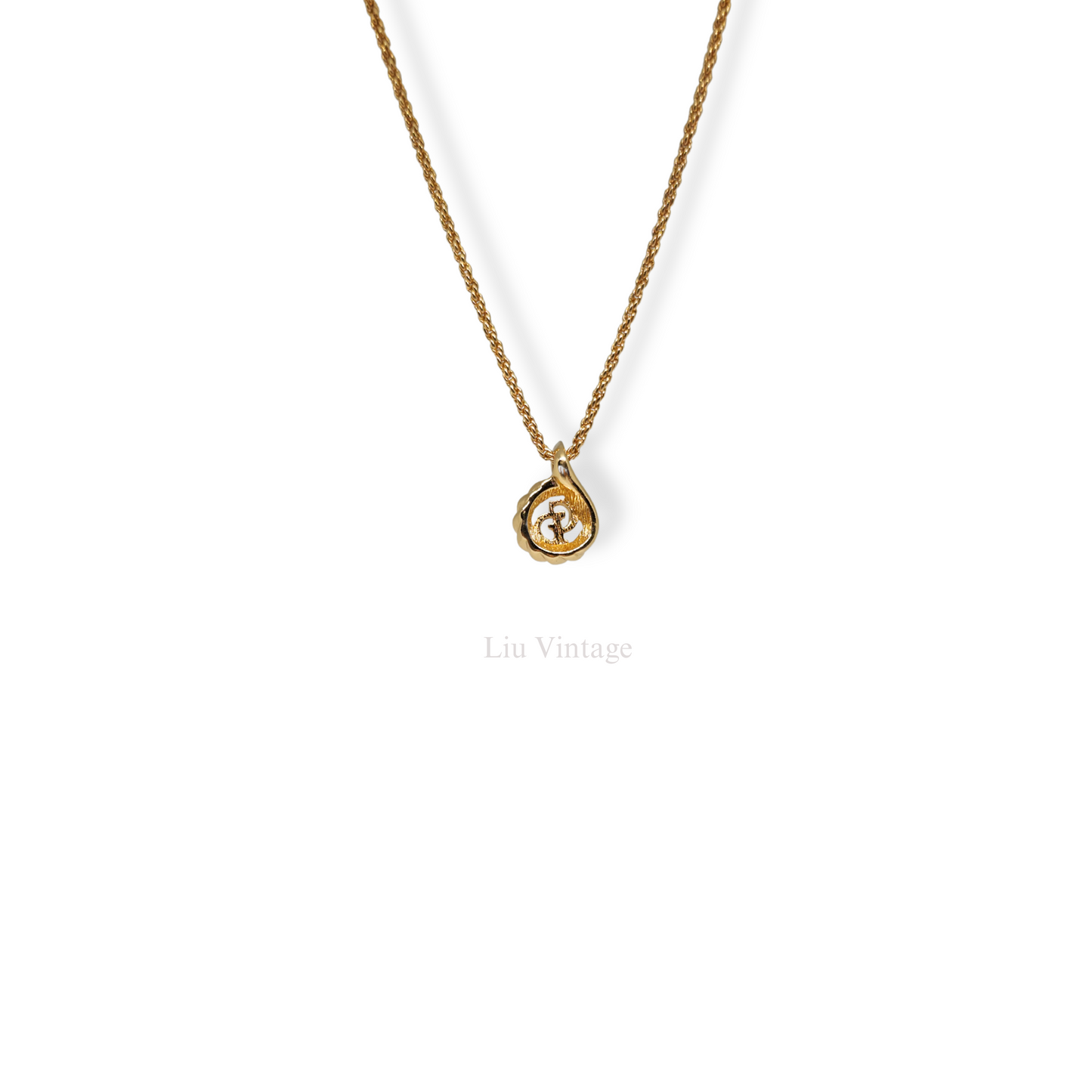 Vintage Dior Teardrop Necklace