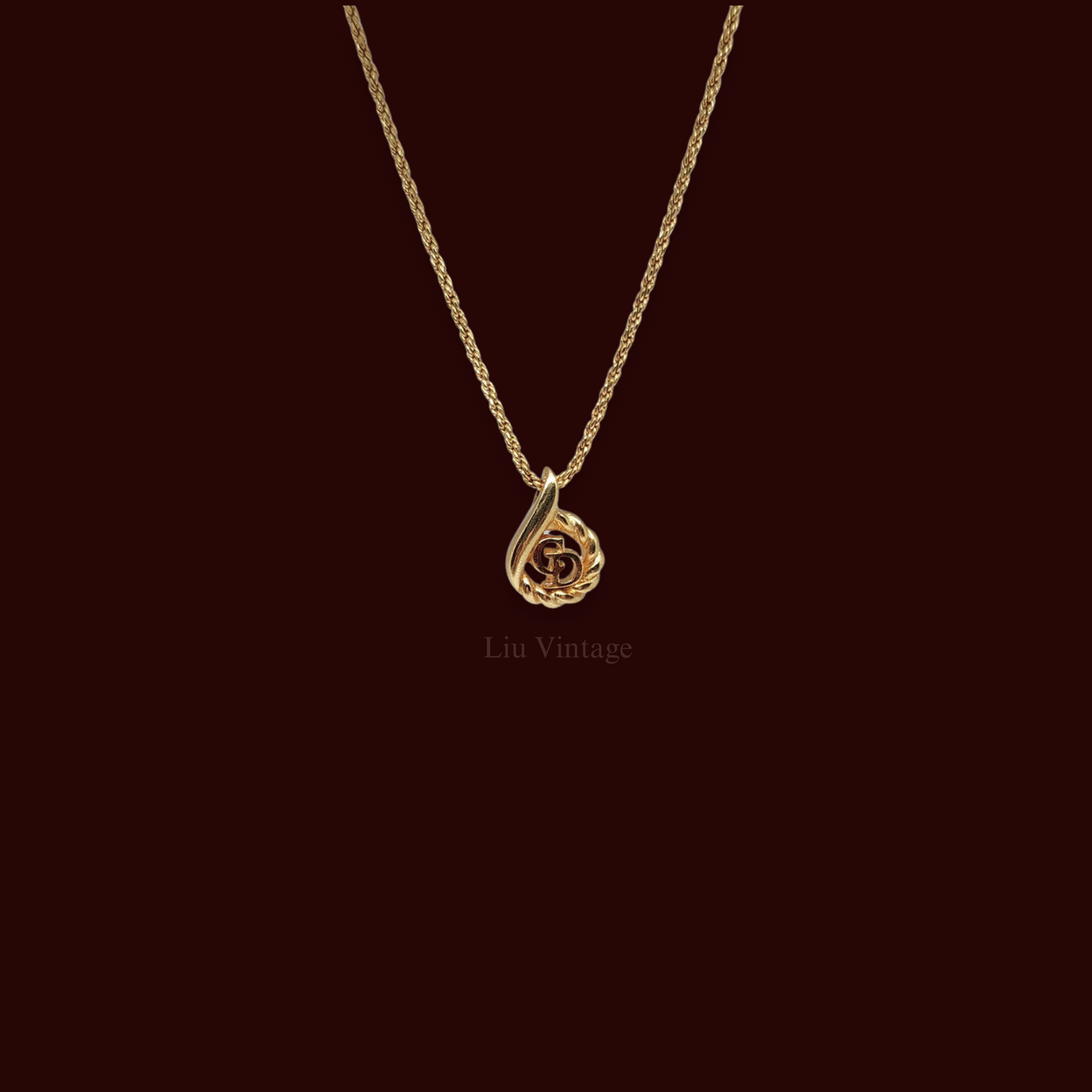 Vintage Dior Teardrop Necklace