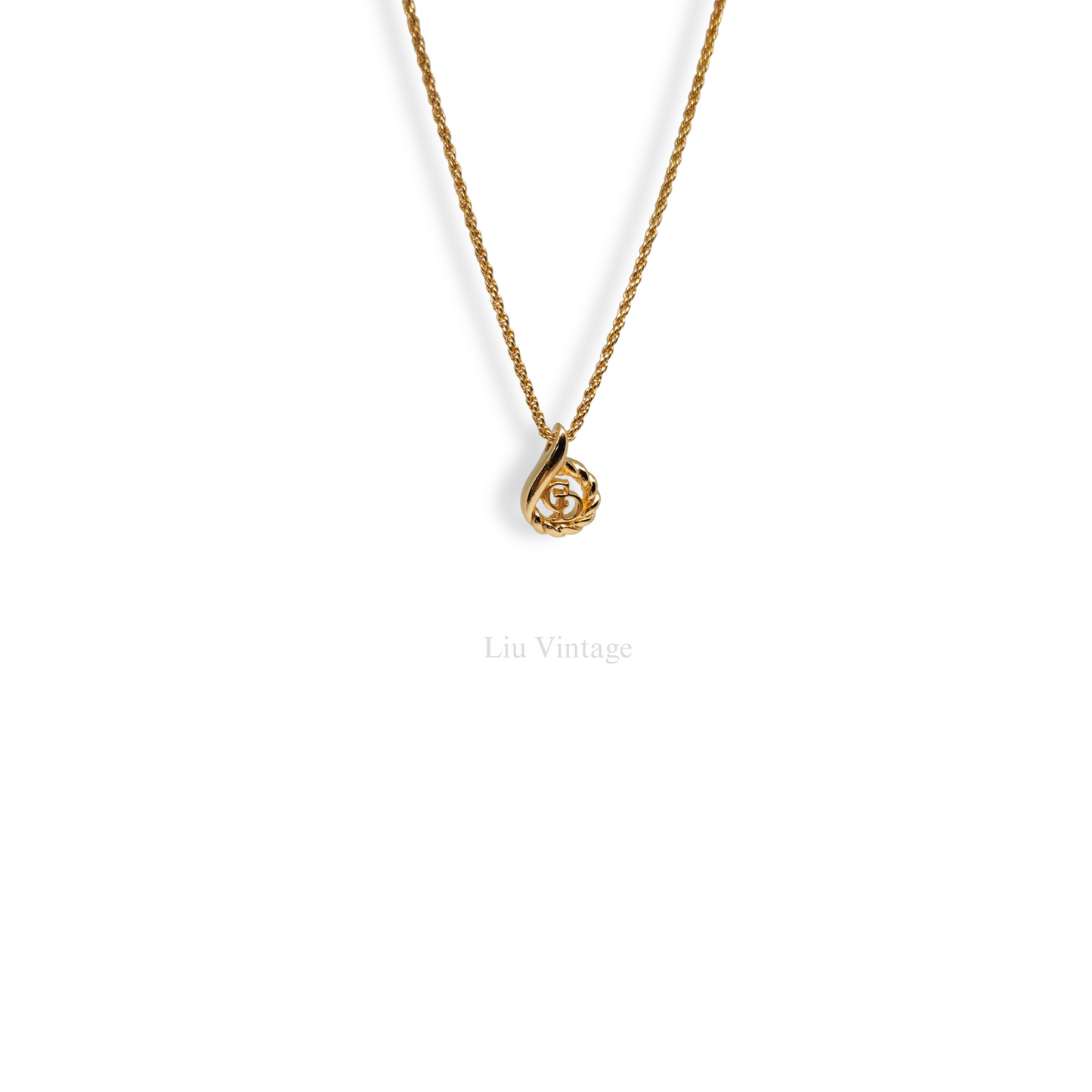 Vintage Dior Teardrop Necklace
