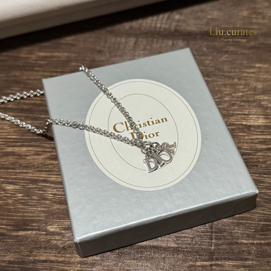 Vintage Dior Mini Letter Dangling Necklace