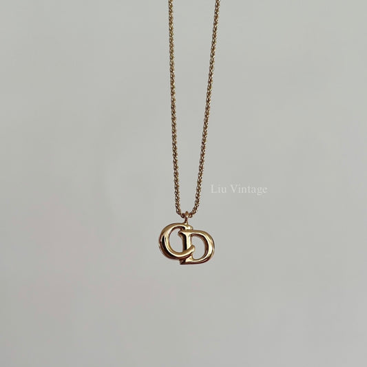 Vintage Dior 1.7cm CD Necklace