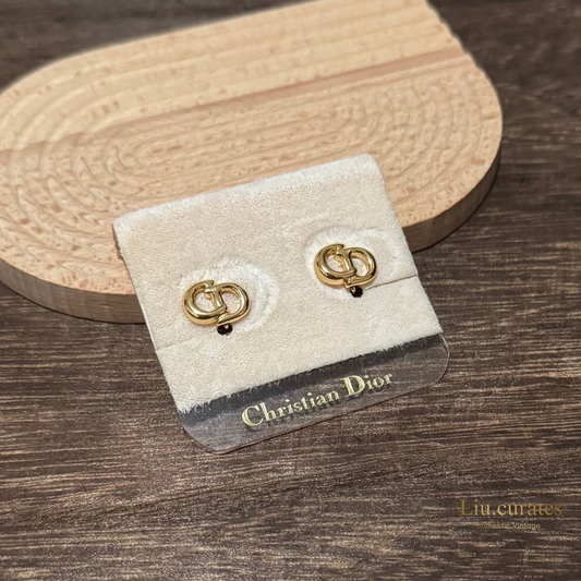 Vintage Dior CD Clip On Earrings