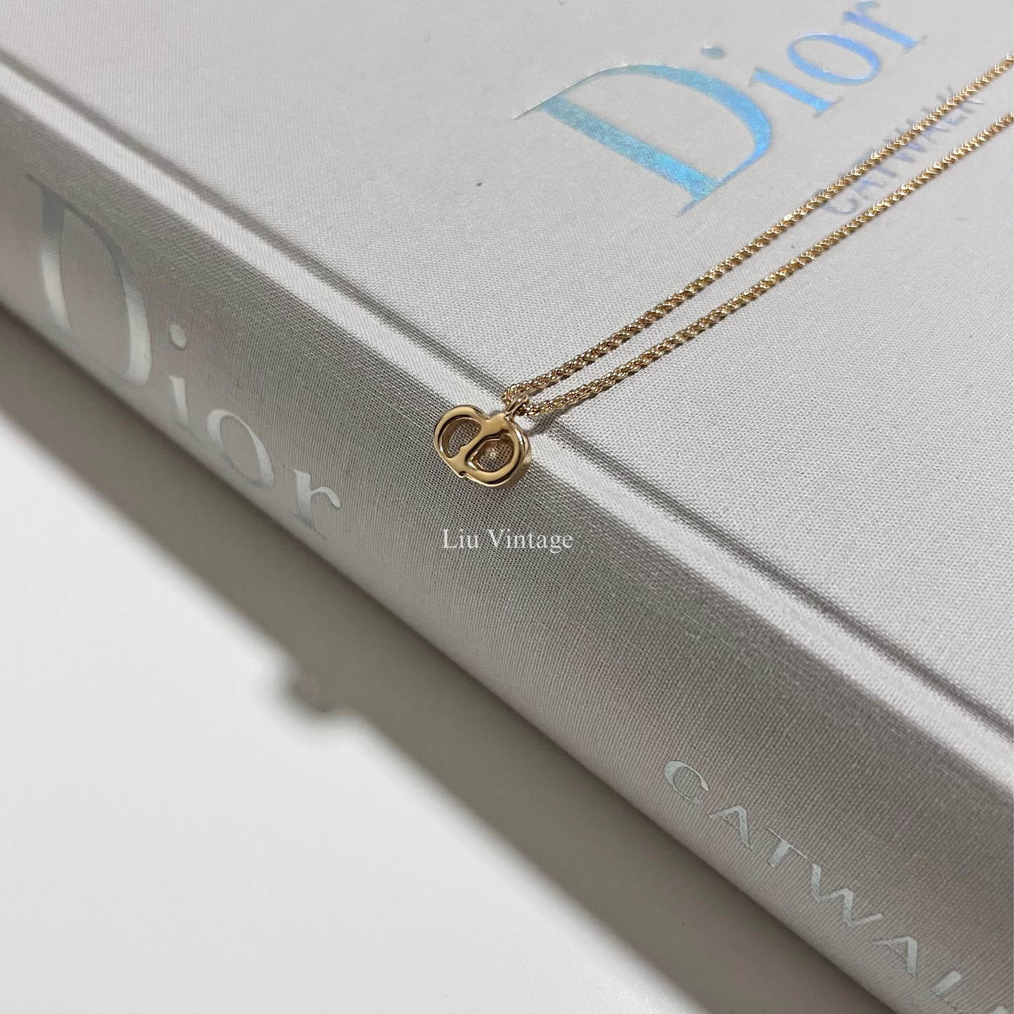 Vintage Dior 1.3cm CD Necklace