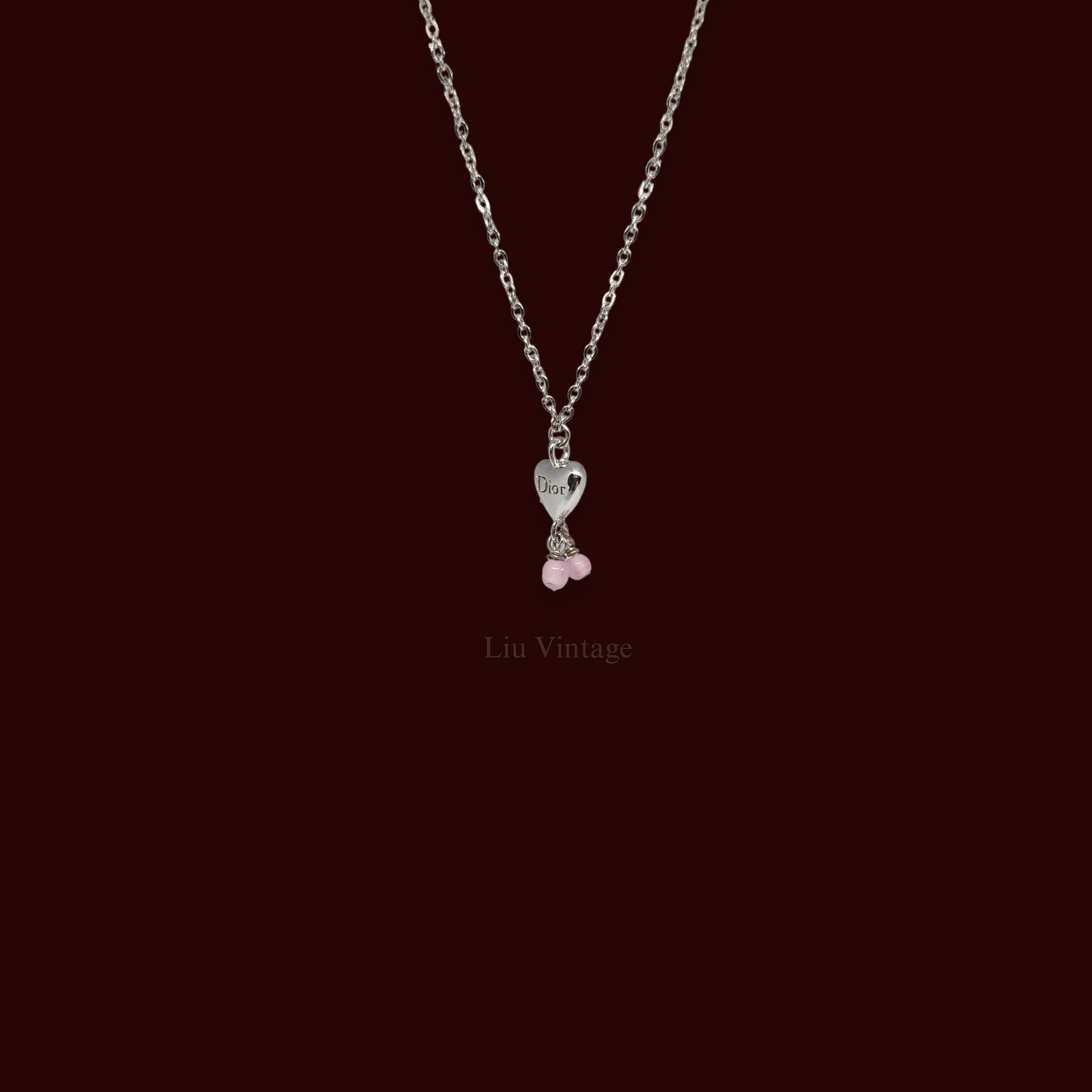 Vintage Dior Mini Heart Necklace