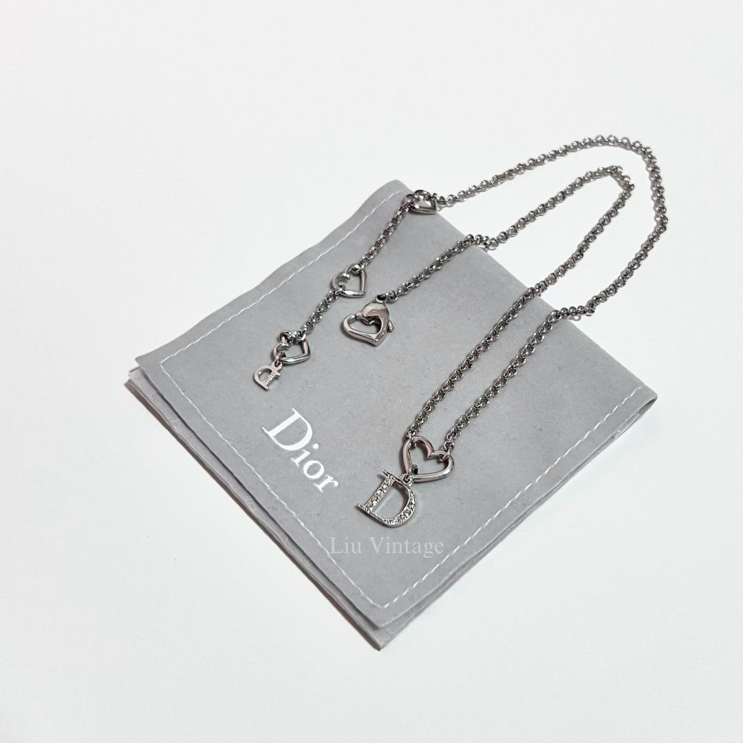 Vintage Dior Heart D with crystals