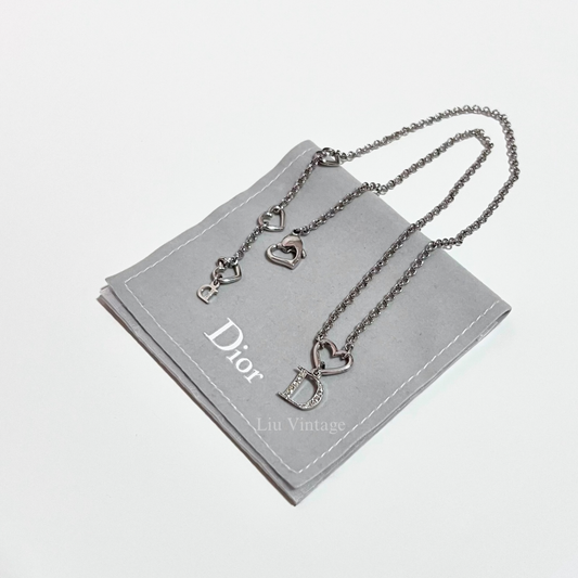 Vintage Dior Heart D with crystals