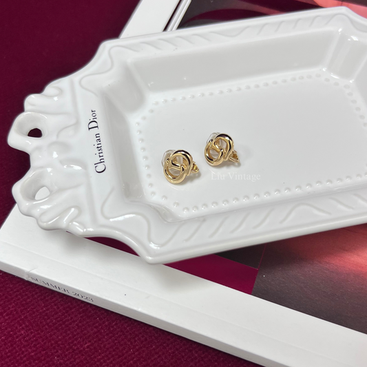 Vintage Dior CD Clip On Earrings