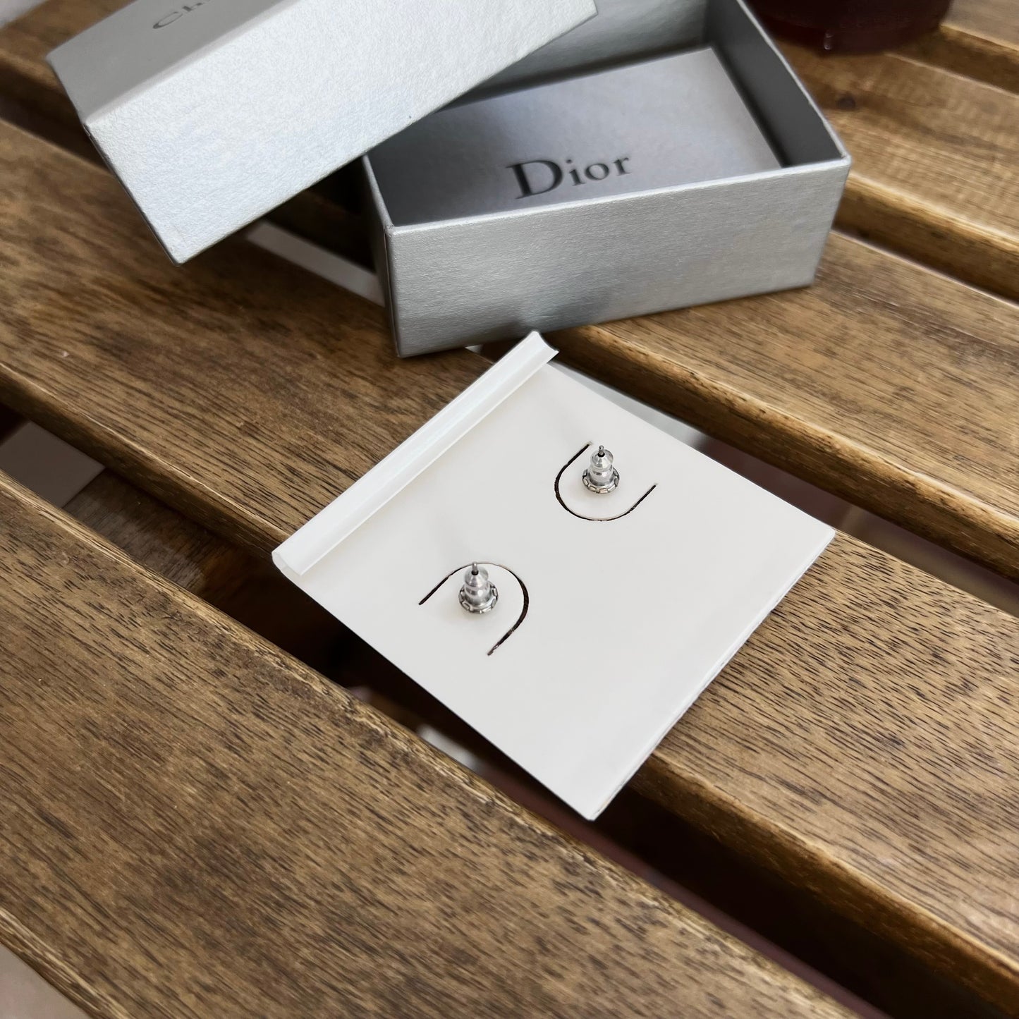 Vintage Dior Logo Ear Studs