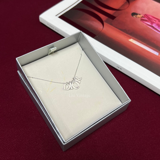 Vintage Dior Dangling Letter Necklace