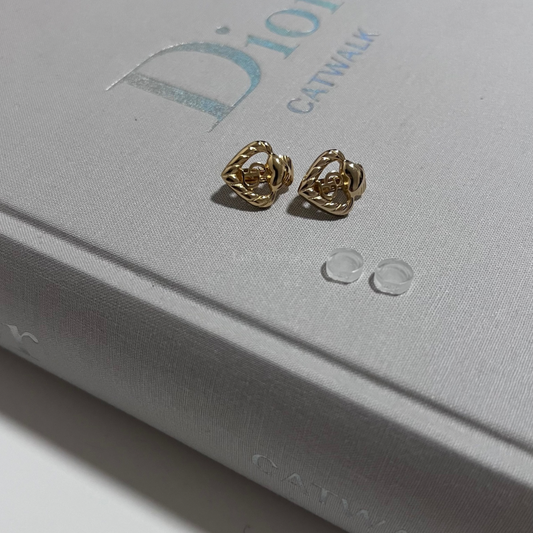 Vintage Dior Heart Clip Ons