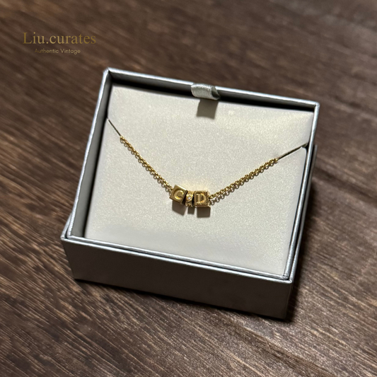 Vintage Dior Cube Necklace