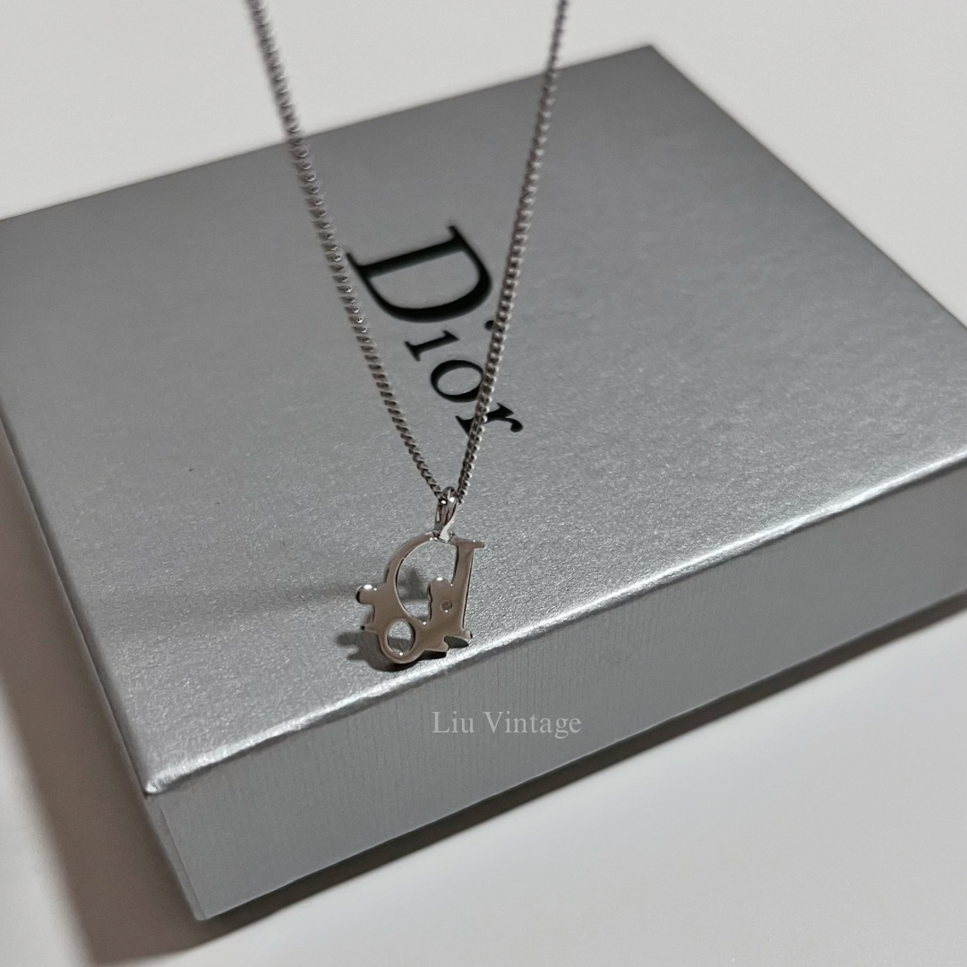 Vintage Dior Logo Necklace