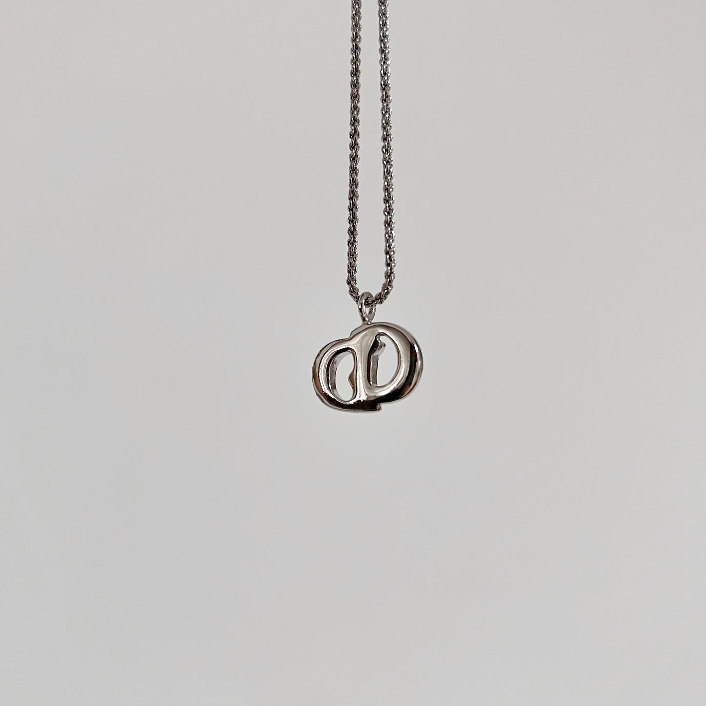 Vintage Dior CD Necklace (silver color)