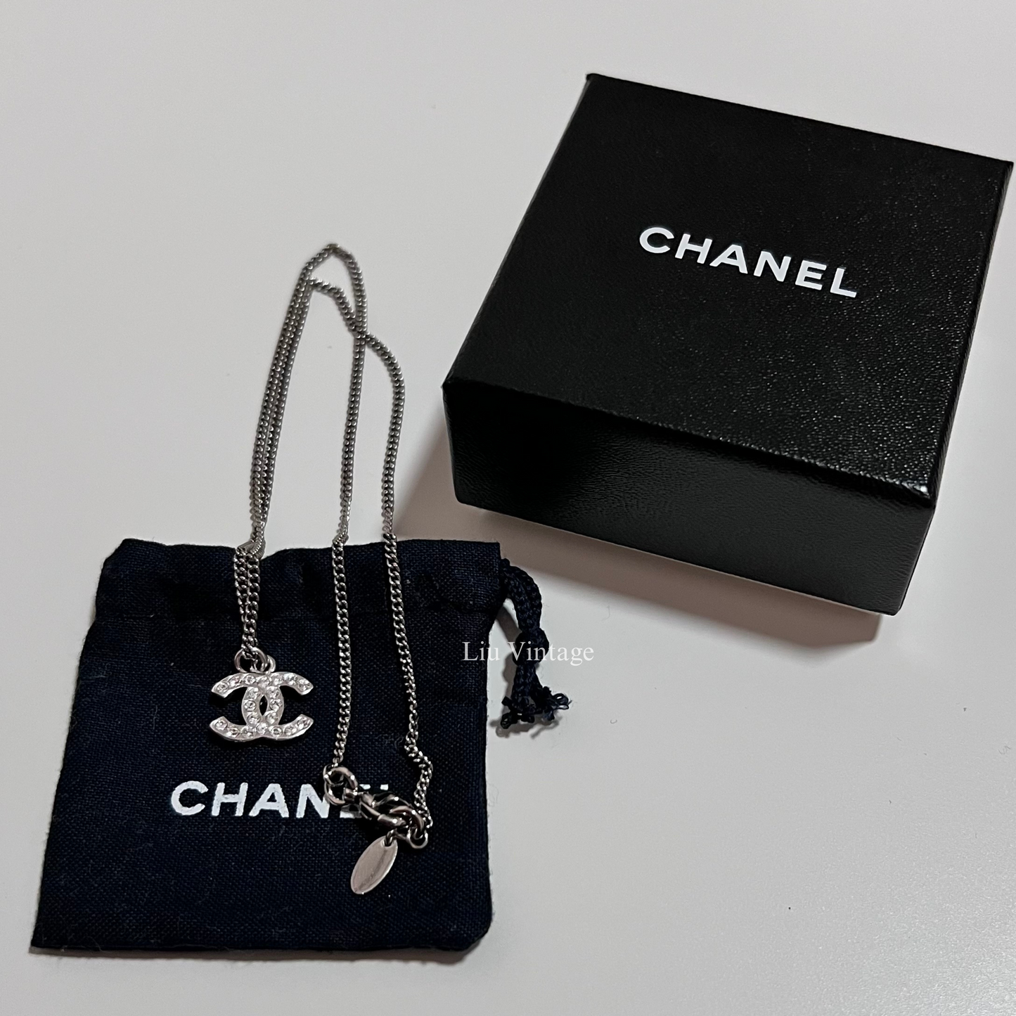 Vintage Chanel CC Logo Necklace