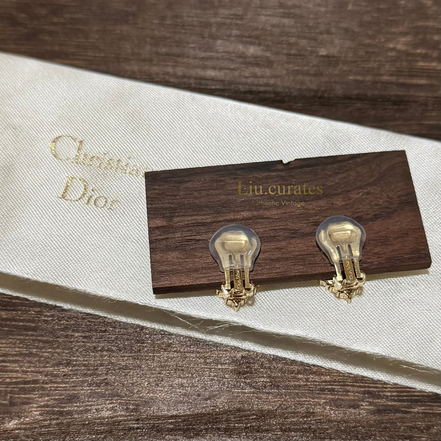 Vintage Dior Clip On Earrings (Heart #2)
