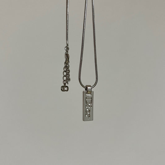 Vintage Dior Tag Necklace