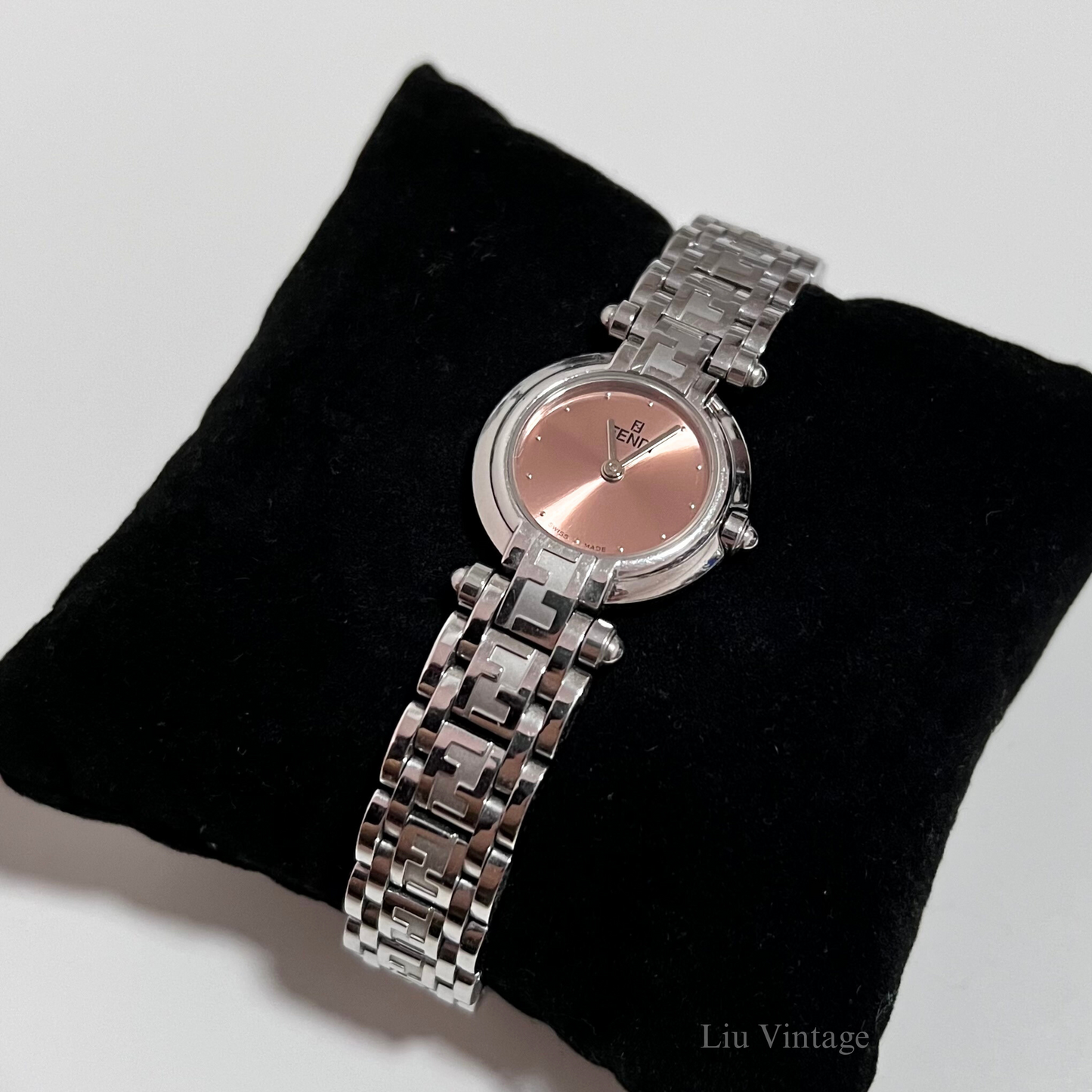 Fendi Salmon Pink Zucca Watch