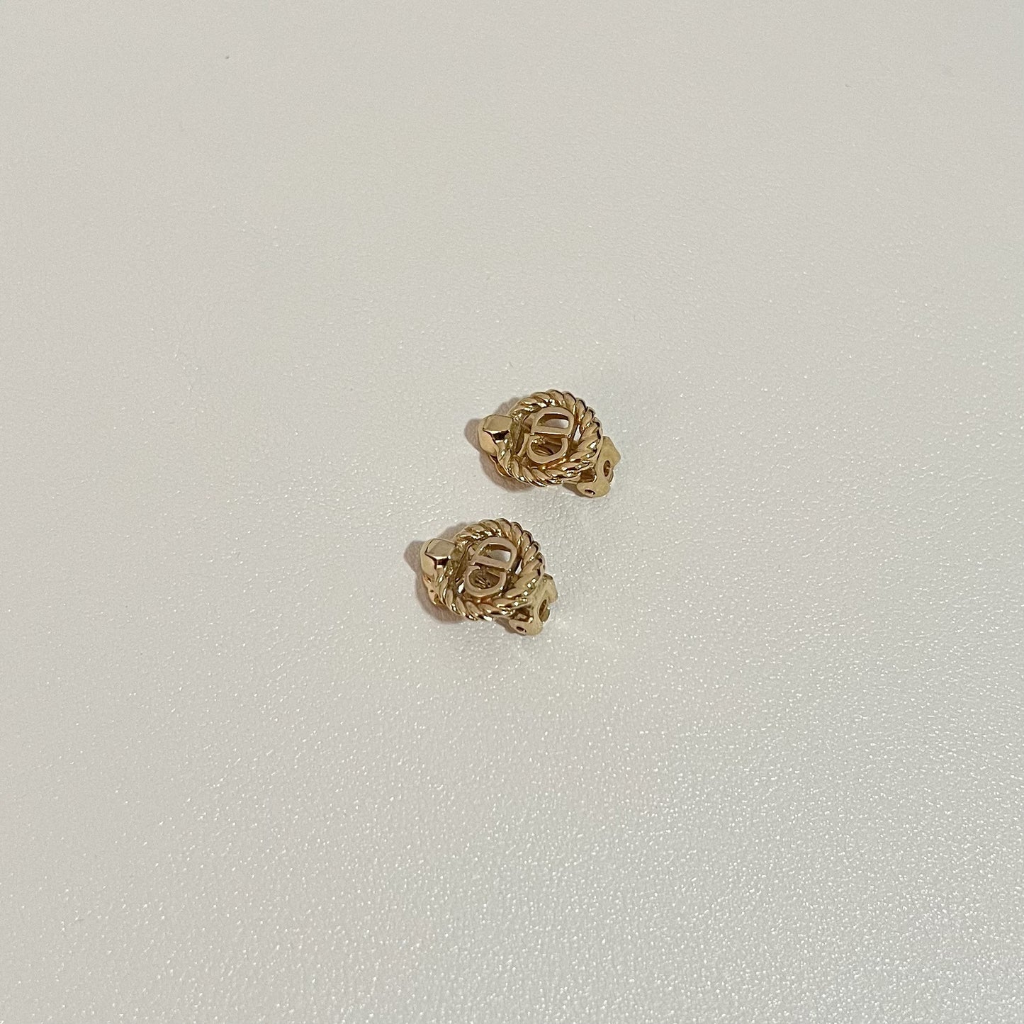 Vintage Dior Round Clip On Earrings