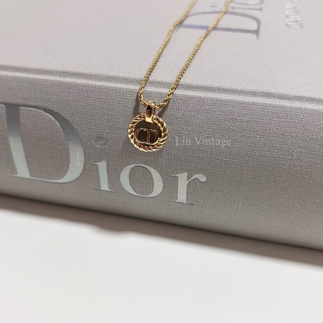 Vintage Dior Round Pendant Necklace