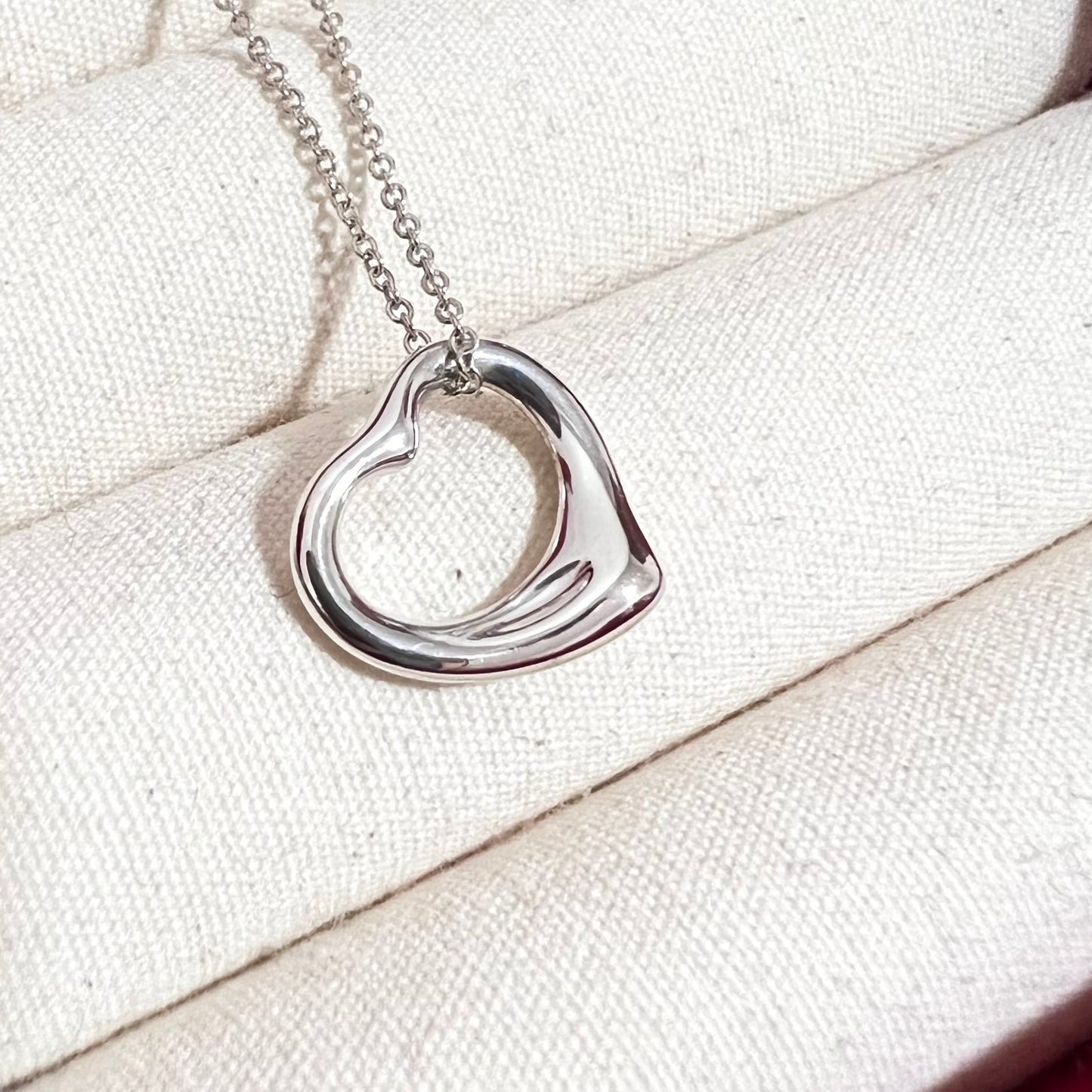 Vintage Tiffany & Co. Open Heart Necklace