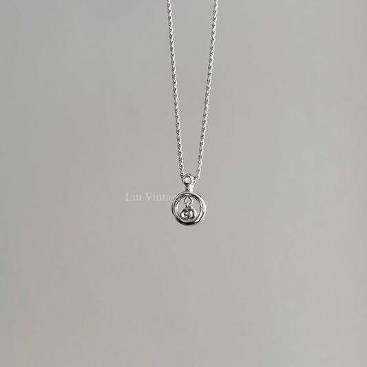 Vintage Dior Round Necklace (with crystal)