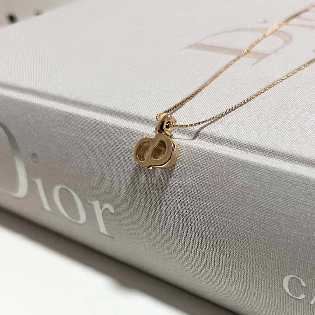 Vintage Dior CD Necklace (small with crystal)