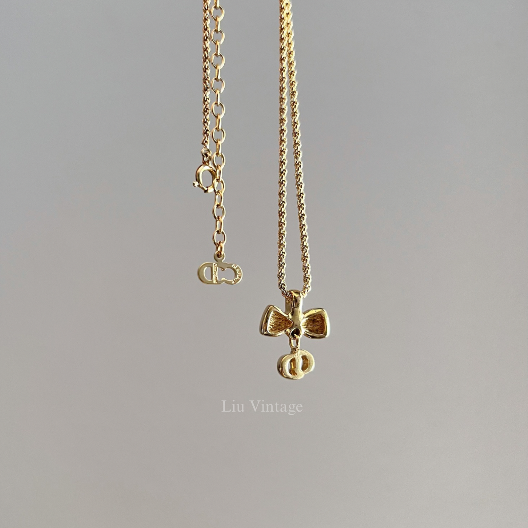 Vintage Dior Ribbon Necklace