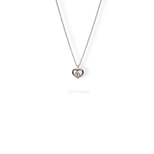 Vintage Dior Heart CD Necklace