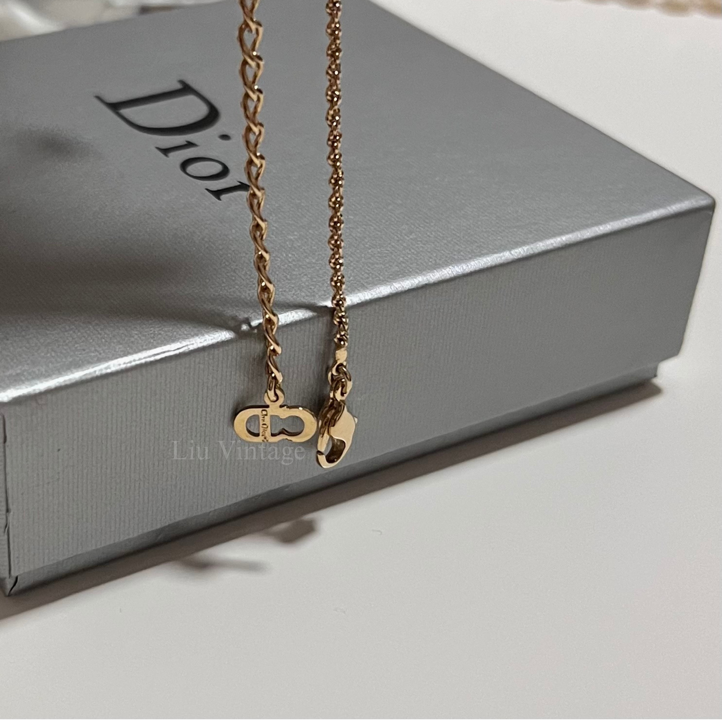 Vintage Dior Mini CD Mid Long Necklace