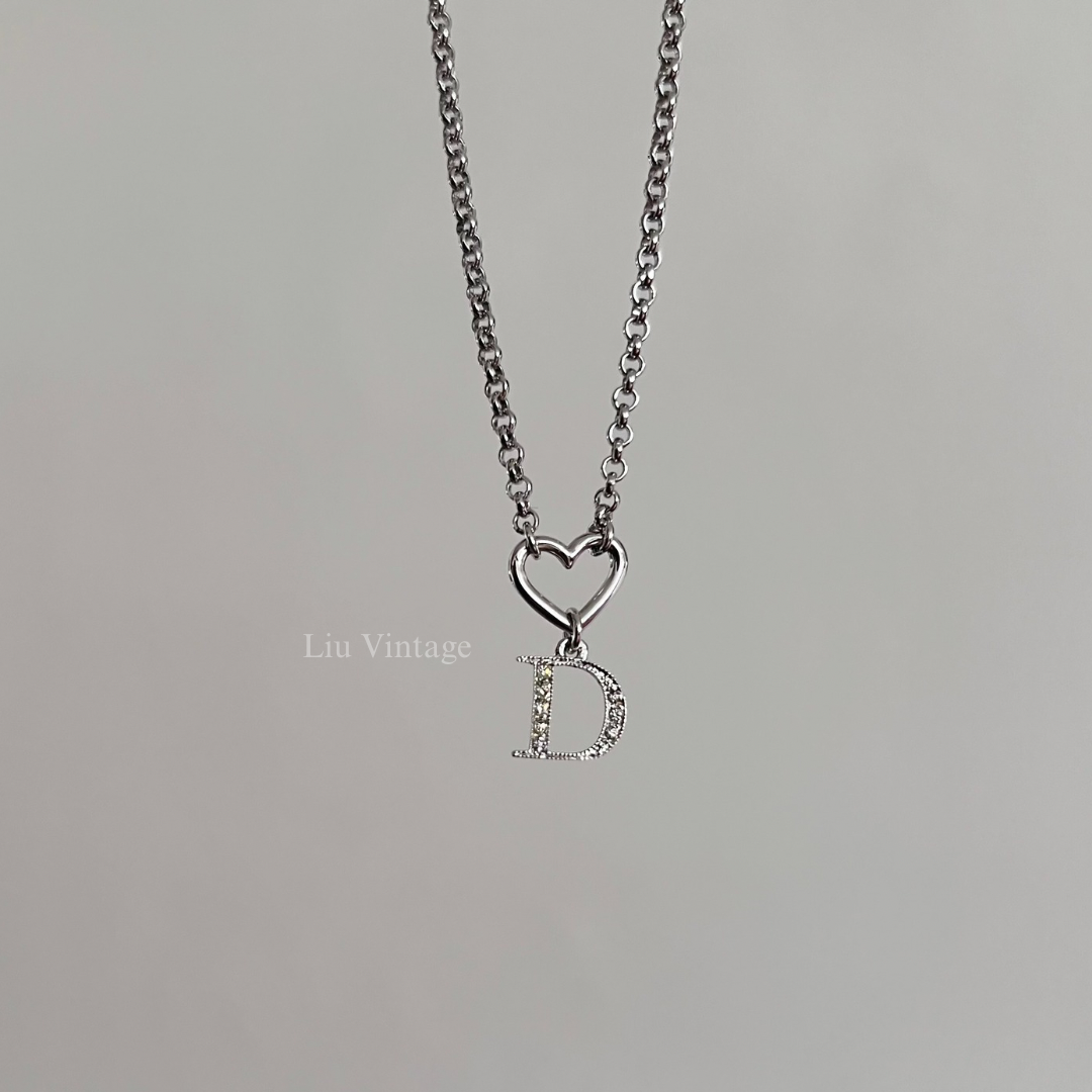 Vintage Dior Heart D with crystals