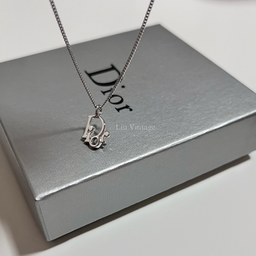 Vintage Dior Logo Necklace