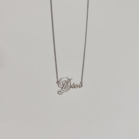 Vintage Dior Cursive Necklace