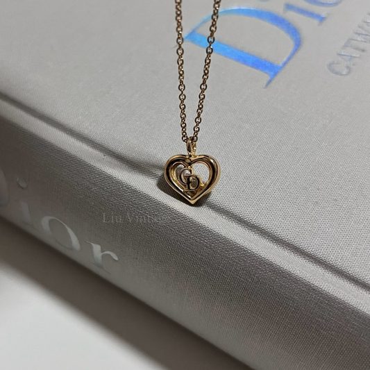 Vintage Dior Heart CD Necklace