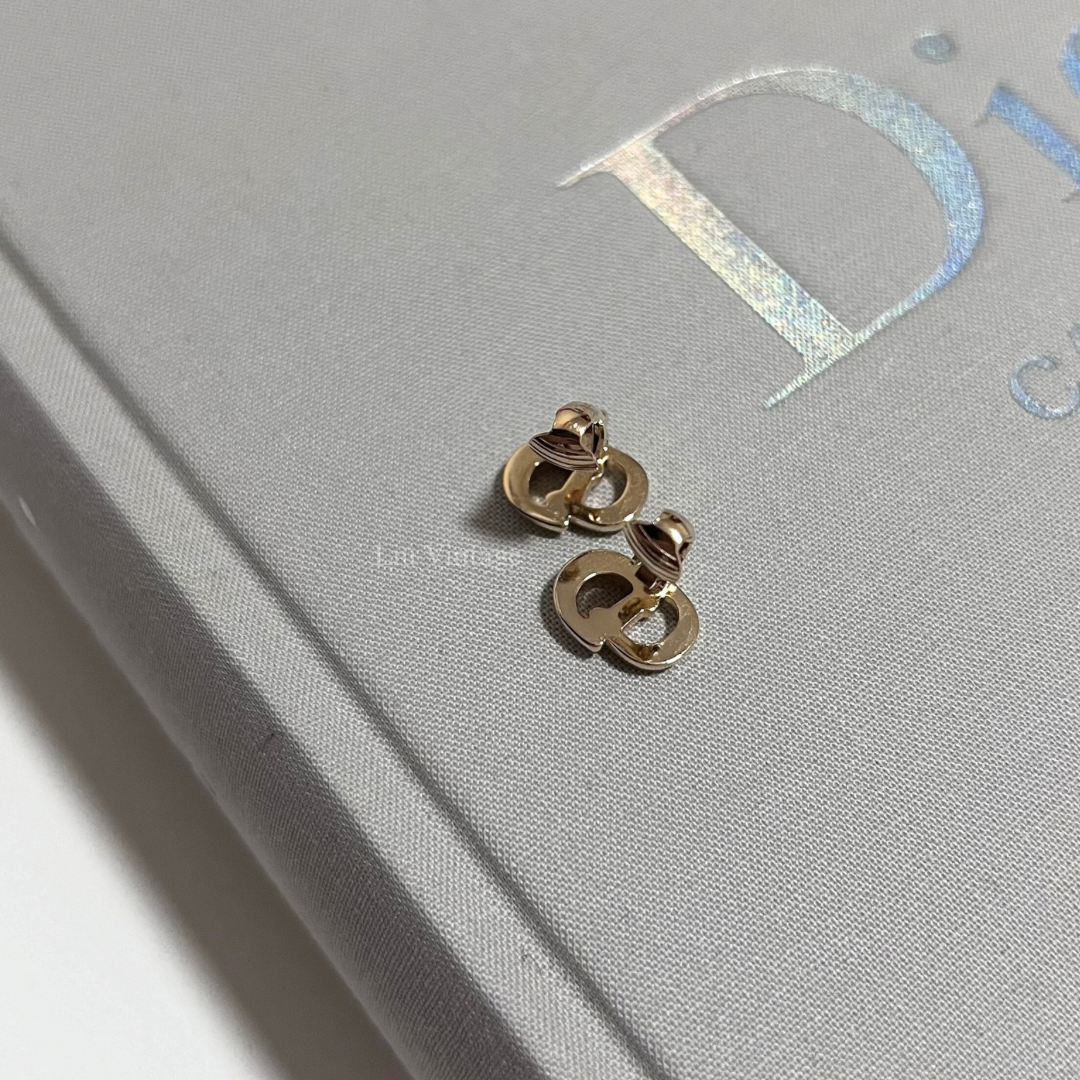 Vintage Dior CD Clip On Earrings