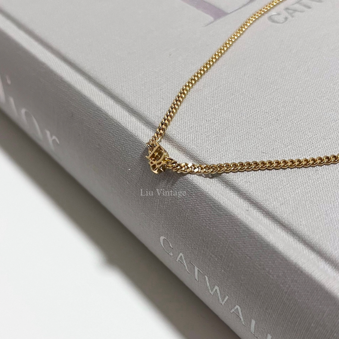Vintage Dior Mini Logo Necklace