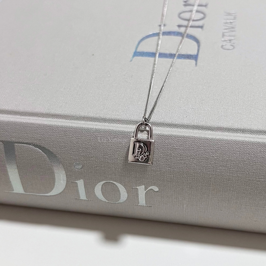 Vintage Dior Mini Lock Necklace